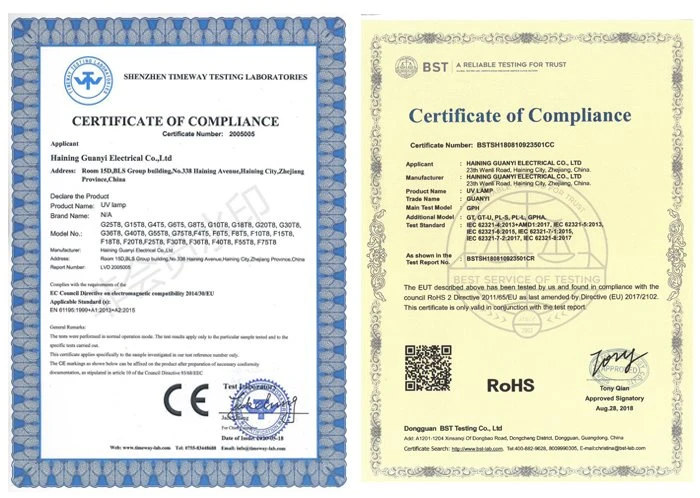certification of GPH843T5L HO 4P